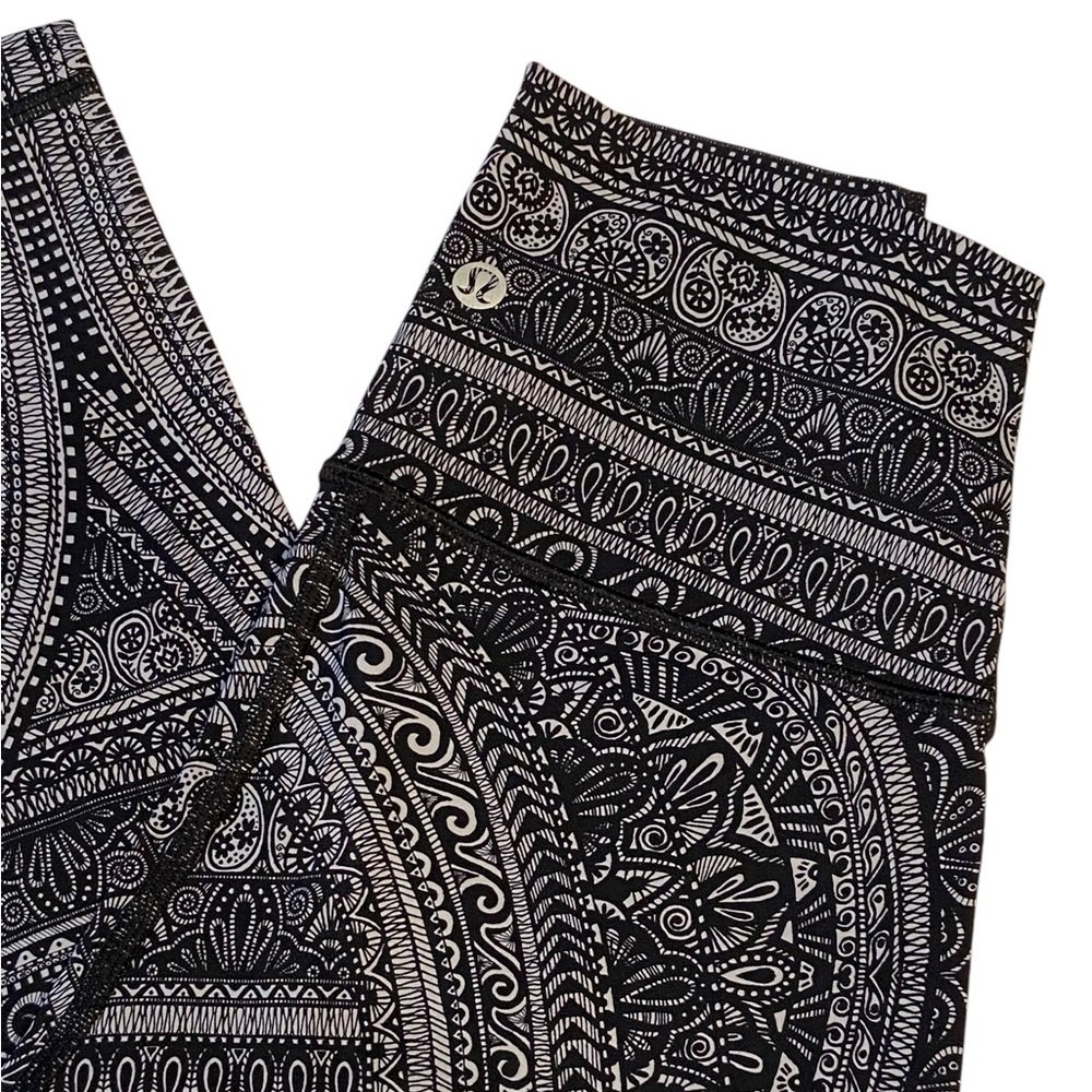 LULULEMON Wunder Under Leggings High Rise Tights Pants Entwined Size 4 Boho